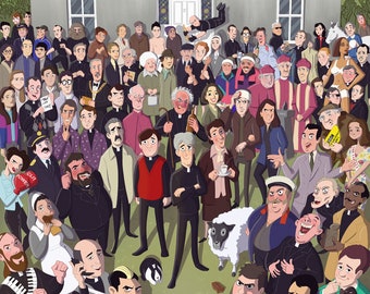 Father Ted Cast Illustration