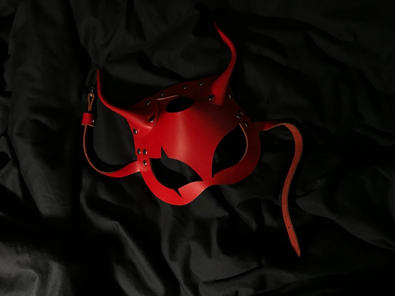 Devil Mask Genuine Leather Mask Halloween Mask demon Mask | Etsy