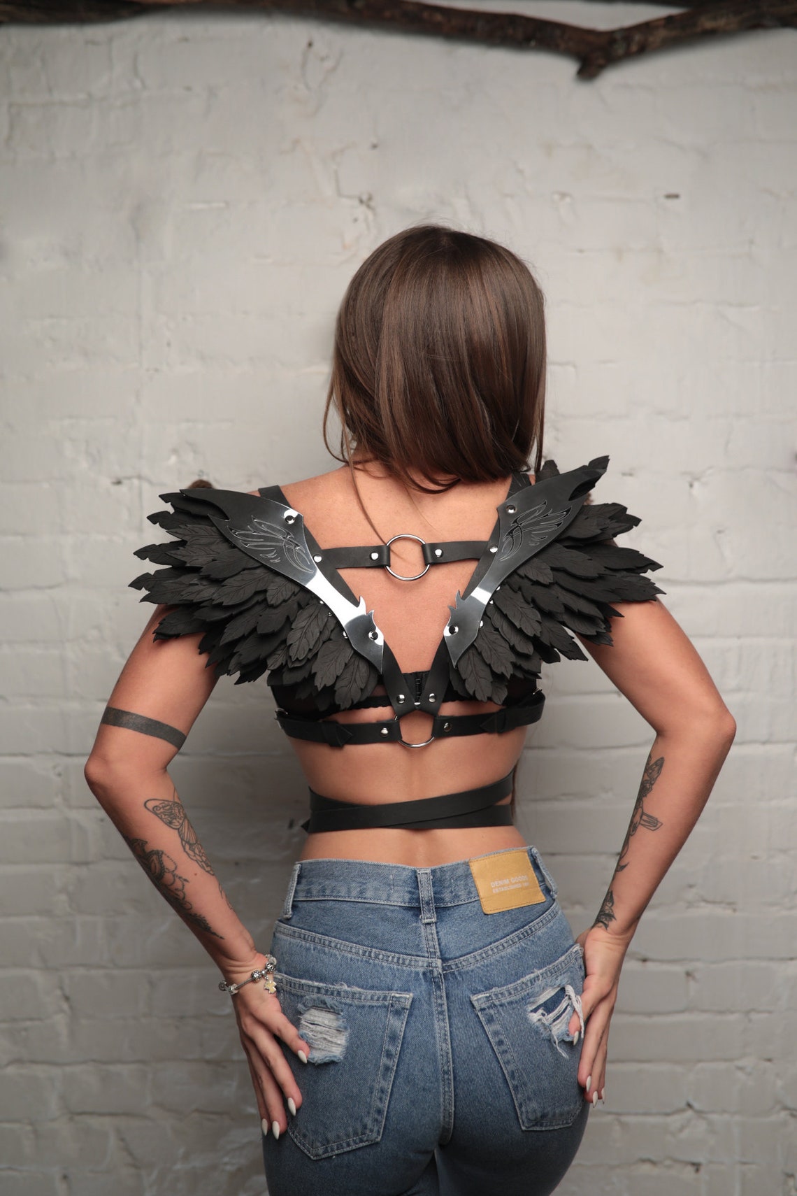Wings Harness Harness Body Wings Leather Harness With Wings Etsy
