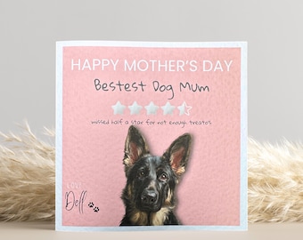 German Shepherd Dog Mothers Day Card
