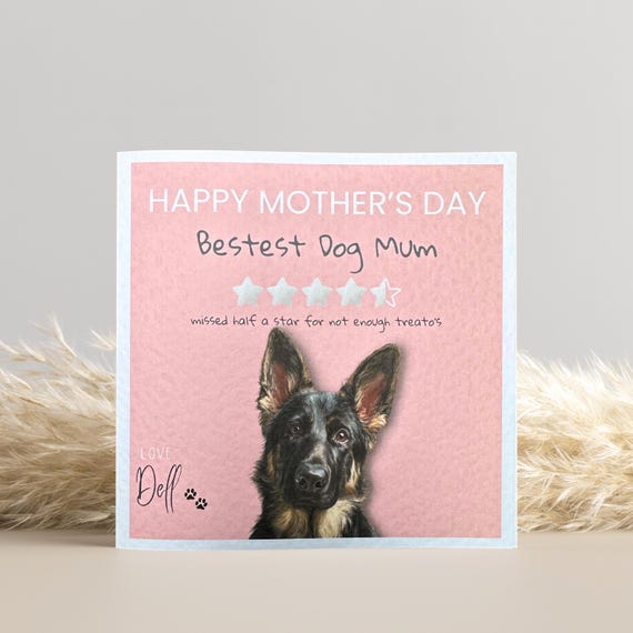 German Shepherd Dog Mothers Day Card