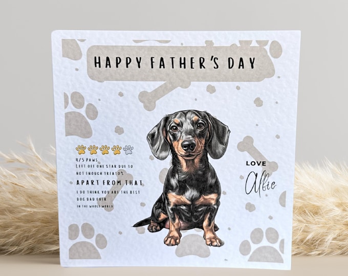 Dachshund Father's Day Card
