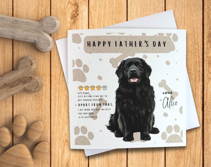 Black Newfoundland Father's Day Card