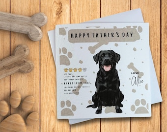 Black Labrador Father's Day Card