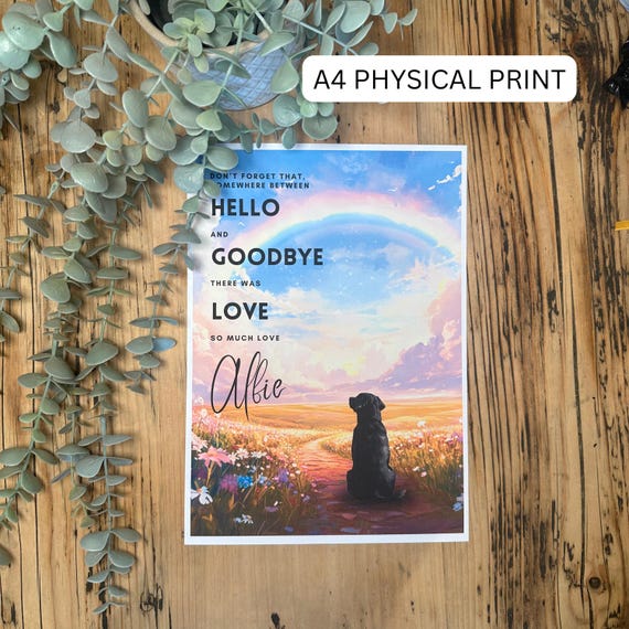 Black Labrador Dog Sympathy Wall Art