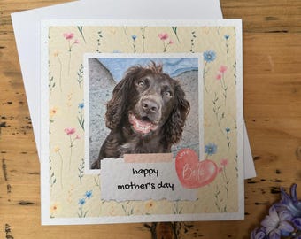 Personalized Dog Photo Mothers Day Card: Gift from Dog