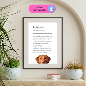 Labrador Definition Art Print: Quirky Dog Lover Gift (Digital Download)