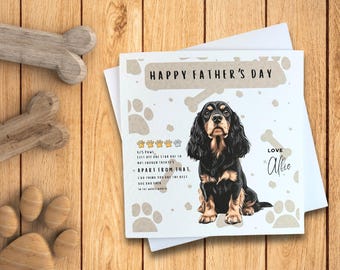 Black and Tan Cocker Spaniel Father's Day Card