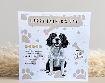 Black and White Cocker Spaniel Father's Day Card