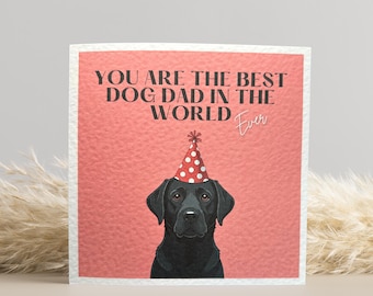 Black Labrador Birthday Card for Best Mum or Best Dad