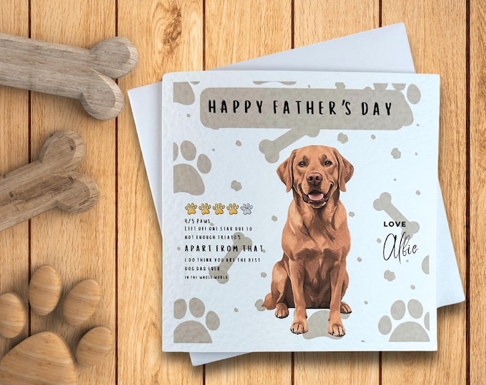Fox Red Labrador Father's Day Card