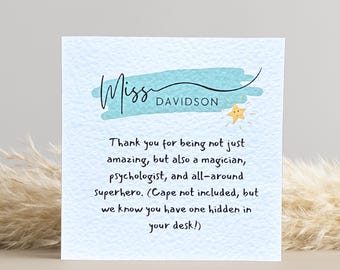 Teacher Thank You Card