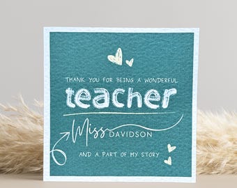 Teacher Thank You Card