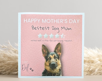German Shepherd Dog Mothers Day Card