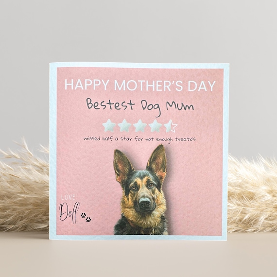 German Shepherd Dog Mothers Day Card