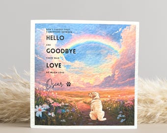 Dog loss card, dog, yellow labrador