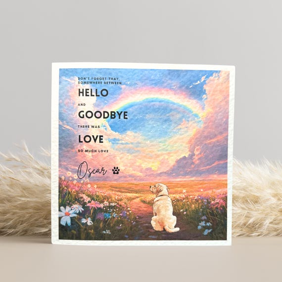 Dog loss card, dog, yellow labrador