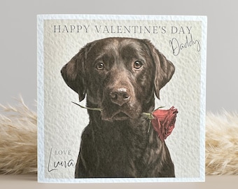 Chocolate Labrador Love Card