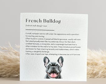 French Bulldog Birthday Card
