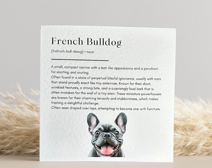 French Bulldog Birthday Card