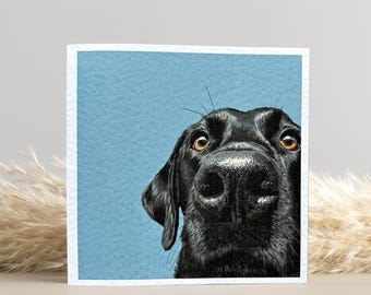 Black Labrador Card