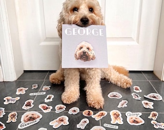 25 x Custom Pet Stickers | Personalised Vinyl Stickers | Weatherproof and Durable | Pet Photo Stickers