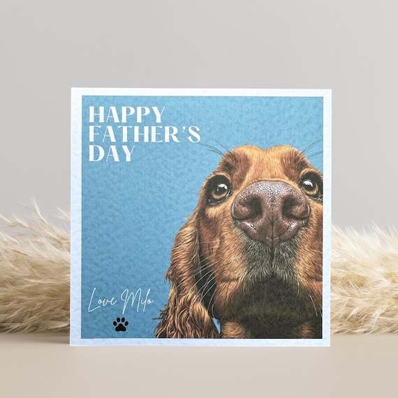 Red Cocker Spaniel Father's Day Card