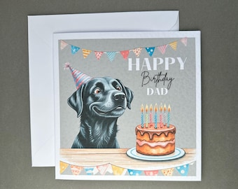 Personalized Black Lab Birthday Card: Dog Mum/Dad Card