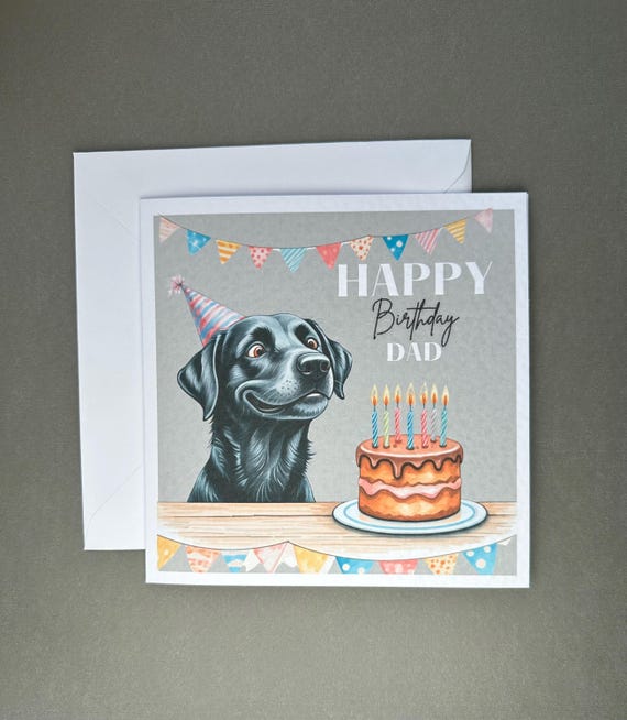 Personalized Black Lab Birthday Card: Dog Mum/Dad Card