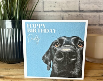 Personalised Black Labrador Birthday Card