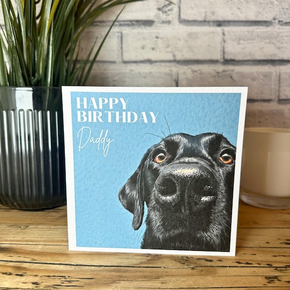 Personalised Black Labrador Birthday Card