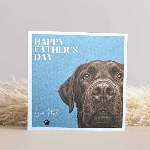 Chocolate Labrador Father's Day Card