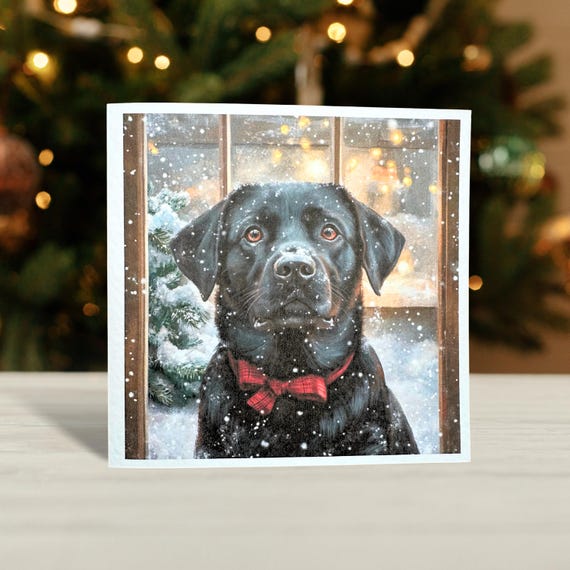 Black Labrador Christmas Card: Dog Lover Christmas