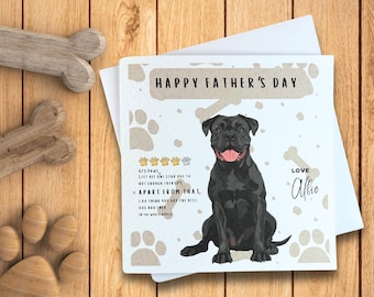 Black Cane Corso Father's Day Card