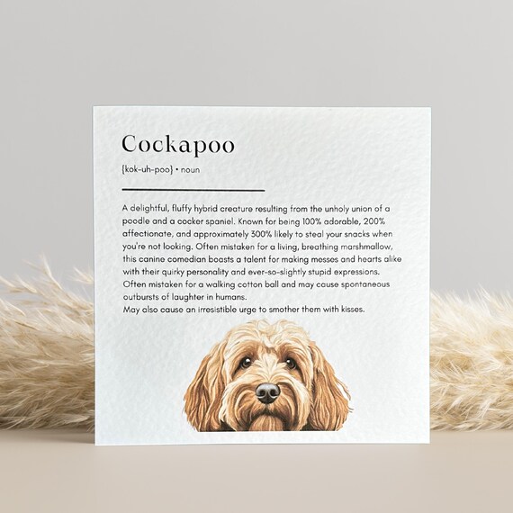 Golden cockapoo Birthday Card