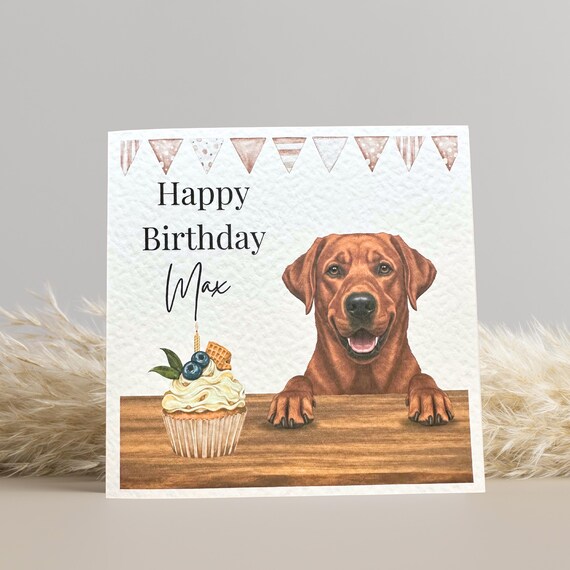Fox red Labrador Birthday Card