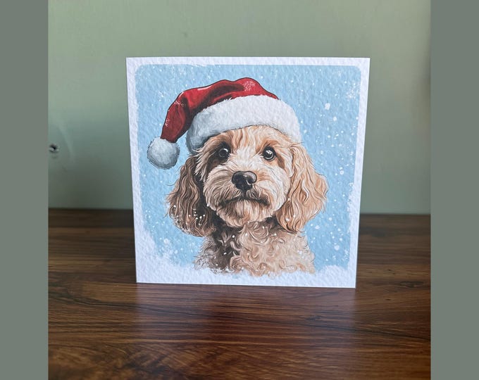 Cockapoo Dog Christmas Card