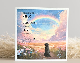 Dog loss card, dog, black labrador