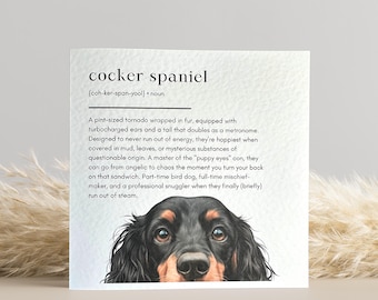 Black and Tan Cocker Spaniel Birthday Card