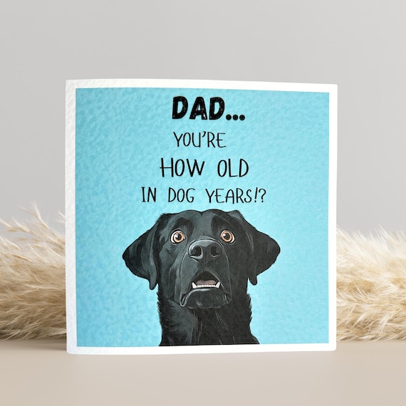 Personalised Black Labrador Birthday Card