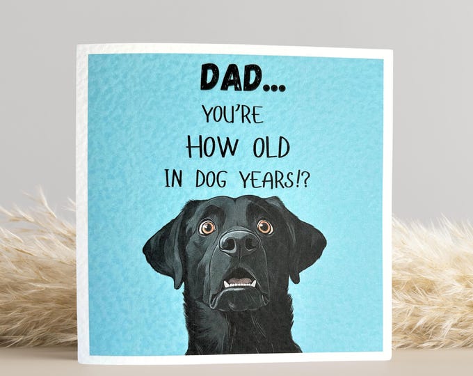 Personalised Black Labrador Birthday Card