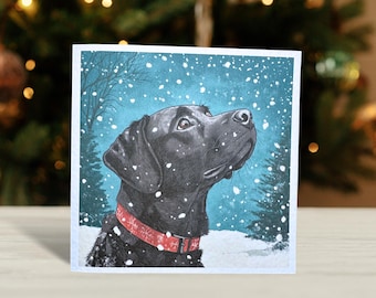 Black Labrador Christmas Card: Dog Lover Christmas