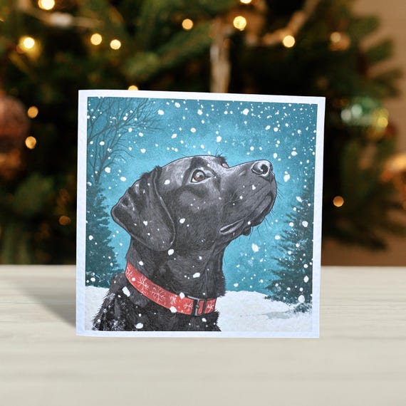 Black Labrador Christmas Card: Dog Lover Christmas