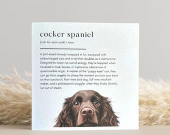 Brown Cocker Spaniel Card