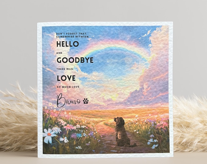 Dog Loss Card, Brown Cocker Spaniel