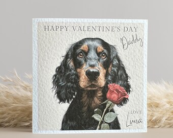 Black and Tan Cocker Spaniel Love Card