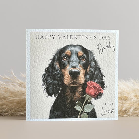 Black and Tan Cocker Spaniel Love Card