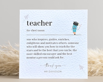 Teacher Thank You Card