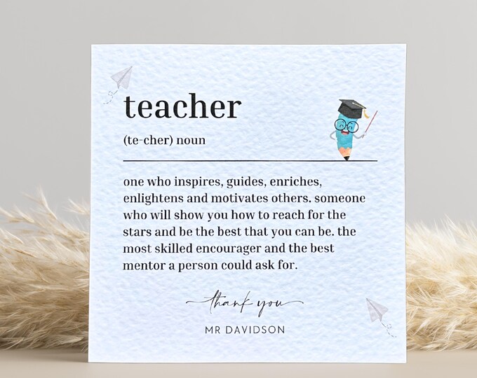 Teacher Thank You Card