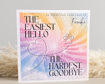 Pet Loss Card, Condolences, Dog pet Loss